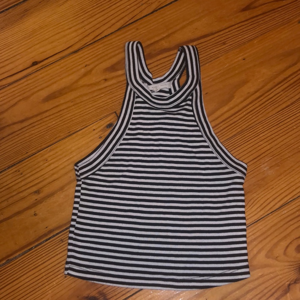 Black and white striped crop top, urban outfitters